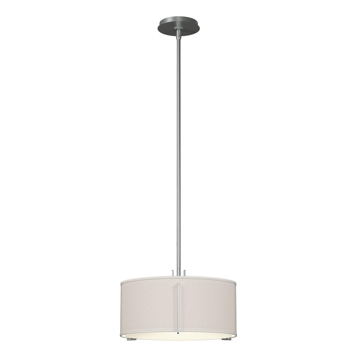 Hubbardton Forge 2007 Vintage Platinum Flax Shade (SE) Multi Exos Single Shade Pendant