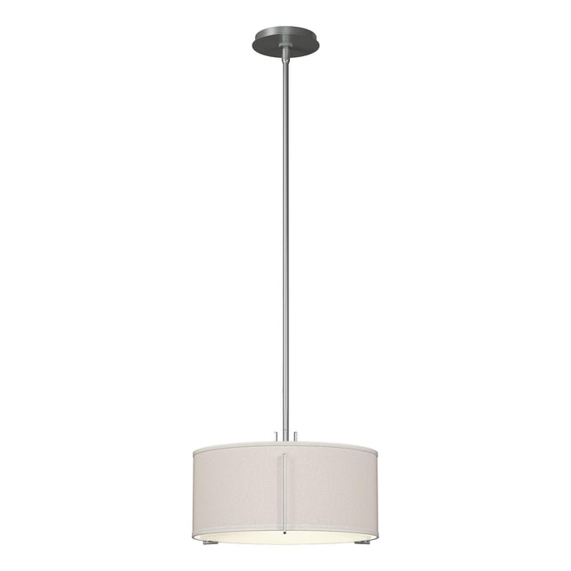 Hubbardton Forge 2007 Vintage Platinum Flax Shade (SE) Multi Exos Single Shade Pendant