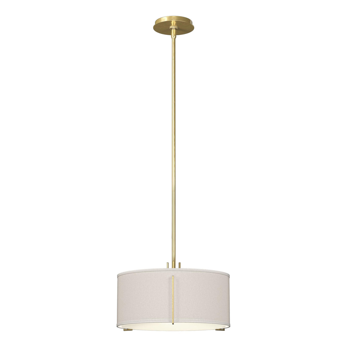 Hubbardton Forge 2007 Modern Brass Flax Shade (SE) Multi Exos Single Shade Pendant