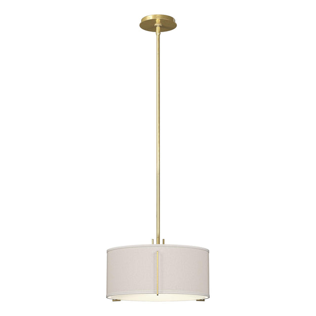 Hubbardton Forge 2007 Modern Brass Flax Shade (SE) Multi Exos Single Shade Pendant