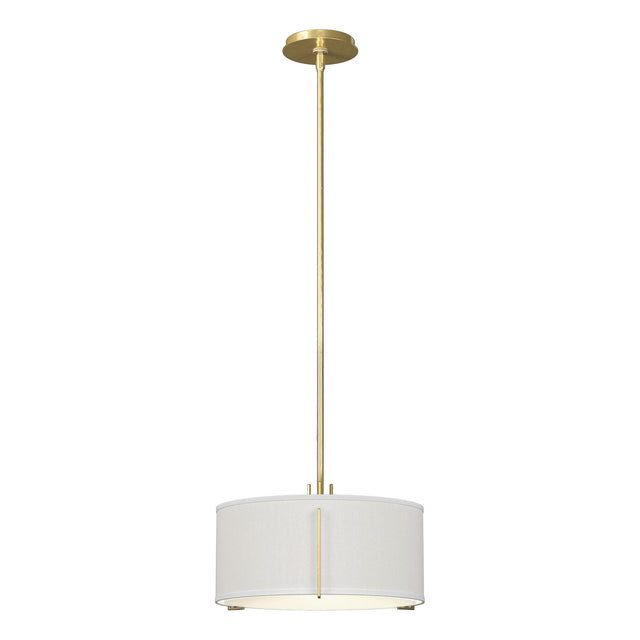 Hubbardton Forge 2007 Modern Brass Natural Anna Shade (SF) Multi Exos Single Shade Pendant