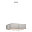 Hubbardton Forge 2013 White Natural Anna Inner Shade & Flax Outer Shade Multi Exos Square Double Shade Pendant