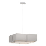 Hubbardton Forge 2013 White Natural Anna Inner Shade & Flax Outer Shade Multi Exos Square Double Shade Pendant