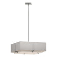 Hubbardton Forge 2013 Sterling Natural Anna Inner Shade & Flax Outer Shade Multi Exos Square Double Shade Pendant