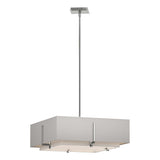 Hubbardton Forge 2013 Sterling Natural Anna Inner Shade & Flax Outer Shade Multi Exos Square Double Shade Pendant