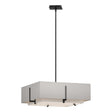 Hubbardton Forge 2013 Ink Natural Anna Inner Shade & Flax Outer Shade Multi Exos Square Double Shade Pendant