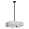 Hubbardton Forge 2013 Ink Natural Anna Inner Shade & Natural Anna Outer Shade Multi Exos Square Double Shade Pendant