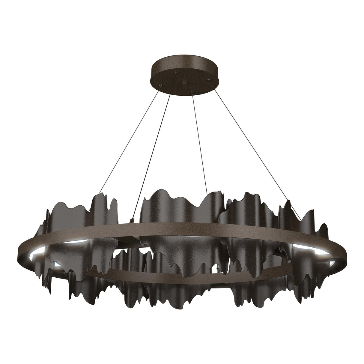 Hubbardton Forge 2020 Bronze Oil Rubbed Bronze Standard Hildene Circular LED Pendant