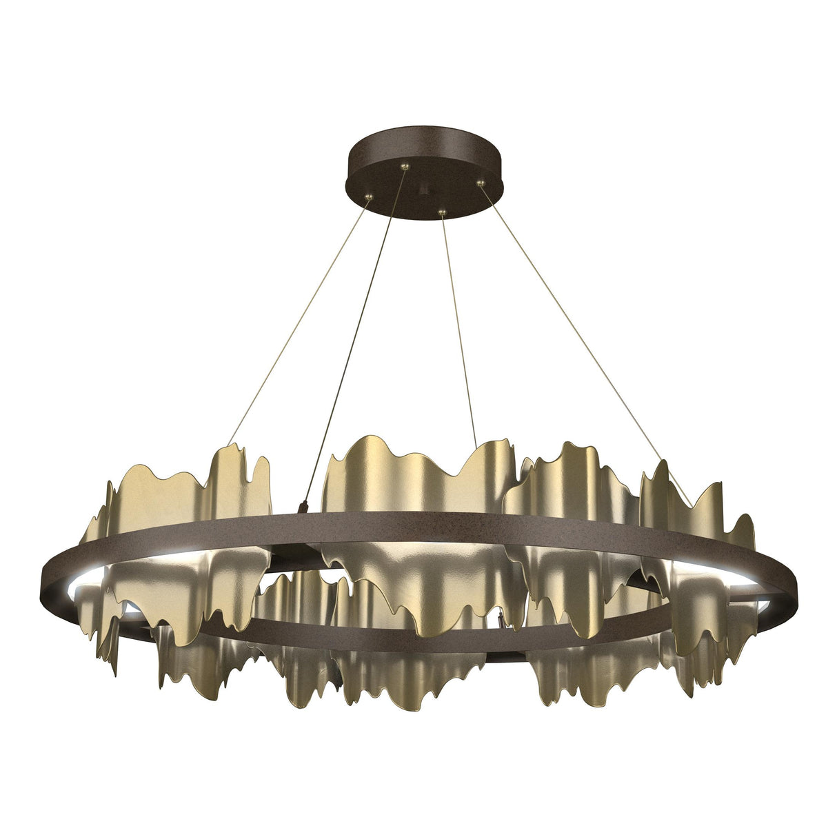 Hubbardton Forge 2020 Bronze Modern Brass Standard Hildene Circular LED Pendant