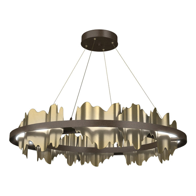 Hubbardton Forge 2020 Bronze Modern Brass Standard Hildene Circular LED Pendant