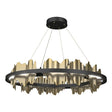 Hubbardton Forge 2020 Black Modern Brass Standard Hildene Circular LED Pendant