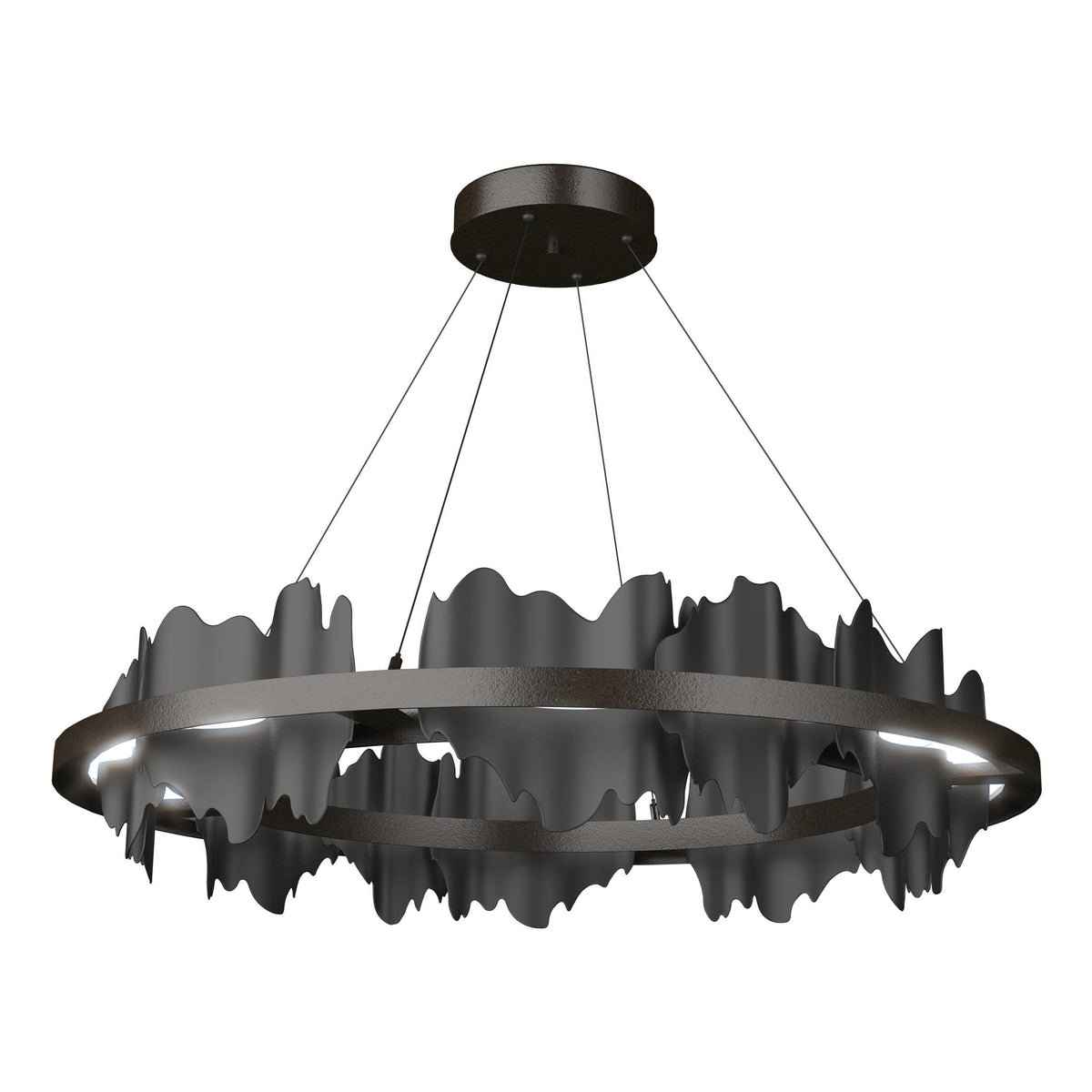 Hubbardton Forge 2020 Oil Rubbed Bronze Black Standard Hildene Circular LED Pendant