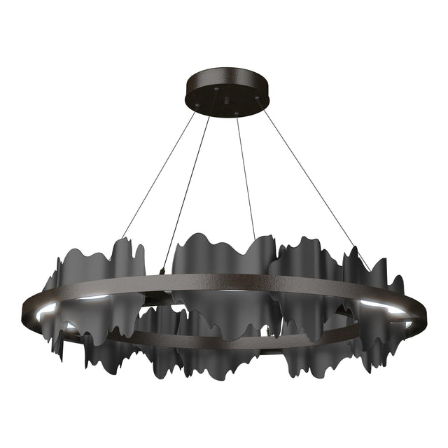 Hubbardton Forge 2020 Oil Rubbed Bronze Black Standard Hildene Circular LED Pendant