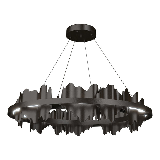 Hubbardton Forge 2020 Oil Rubbed Bronze Oil Rubbed Bronze Standard Hildene Circular LED Pendant