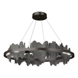 Hubbardton Forge 2020 Oil Rubbed Bronze Natural Iron Standard Hildene Circular LED Pendant