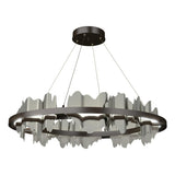 Hubbardton Forge 2020 Oil Rubbed Bronze Sterling Standard Hildene Circular LED Pendant