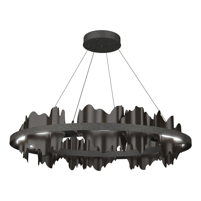 Hubbardton Forge 2020 Natural Iron Oil Rubbed Bronze Standard Hildene Circular LED Pendant