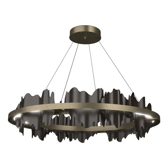Hubbardton Forge 2020 Soft Gold Oil Rubbed Bronze Standard Hildene Circular LED Pendant