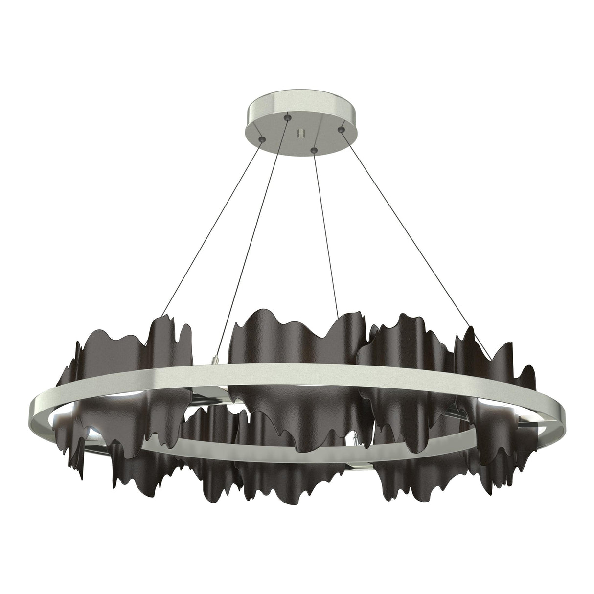 Hubbardton Forge 2020 Sterling Oil Rubbed Bronze Standard Hildene Circular LED Pendant