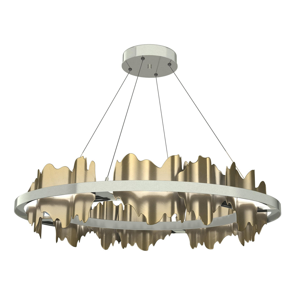 Hubbardton Forge 2020 Sterling Modern Brass Standard Hildene Circular LED Pendant