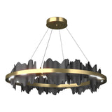 Hubbardton Forge 2020 Modern Brass Black Standard Hildene Circular LED Pendant