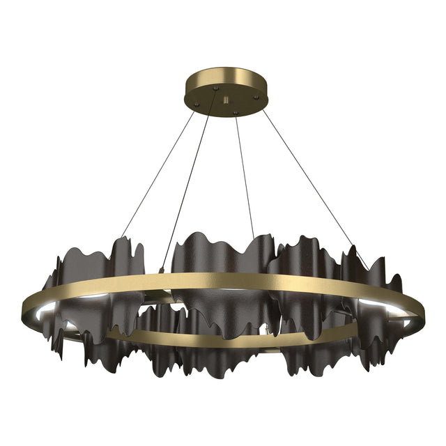 Hubbardton Forge 2020 Modern Brass Oil Rubbed Bronze Standard Hildene Circular LED Pendant
