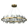 Hubbardton Forge 2020 Modern Brass Vintage Platinum Standard Hildene Circular LED Pendant