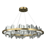 Hubbardton Forge 2020 Modern Brass Vintage Platinum Standard Hildene Circular LED Pendant