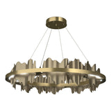 Hubbardton Forge 2020 Modern Brass Soft Gold Standard Hildene Circular LED Pendant