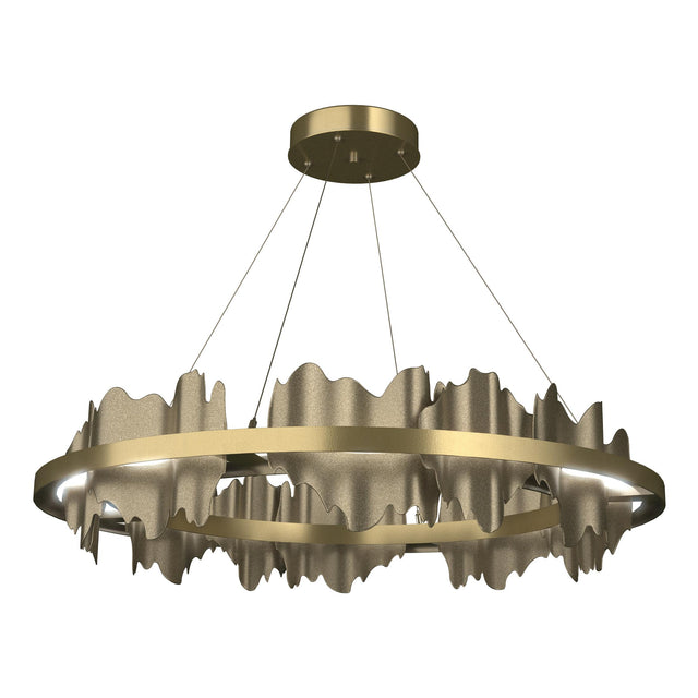 Hubbardton Forge 2020 Modern Brass Soft Gold Standard Hildene Circular LED Pendant