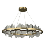 Hubbardton Forge 2020 Modern Brass Sterling Standard Hildene Circular LED Pendant