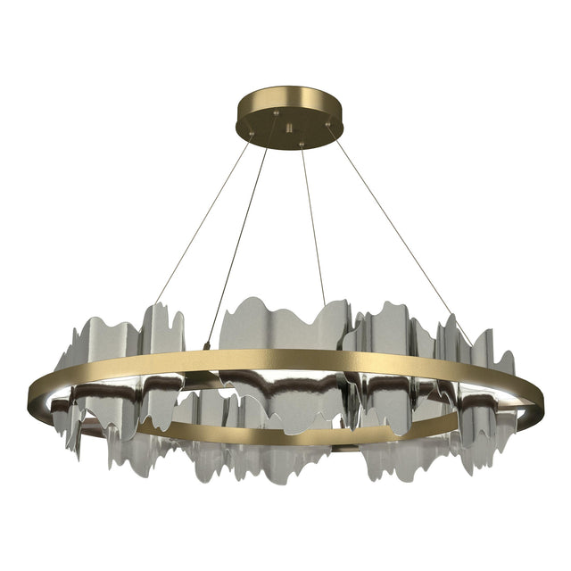 Hubbardton Forge 2020 Modern Brass Sterling Standard Hildene Circular LED Pendant