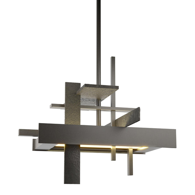 Hubbardton Forge 2015 Dark Smoke Multi Planar Small LED Pendant