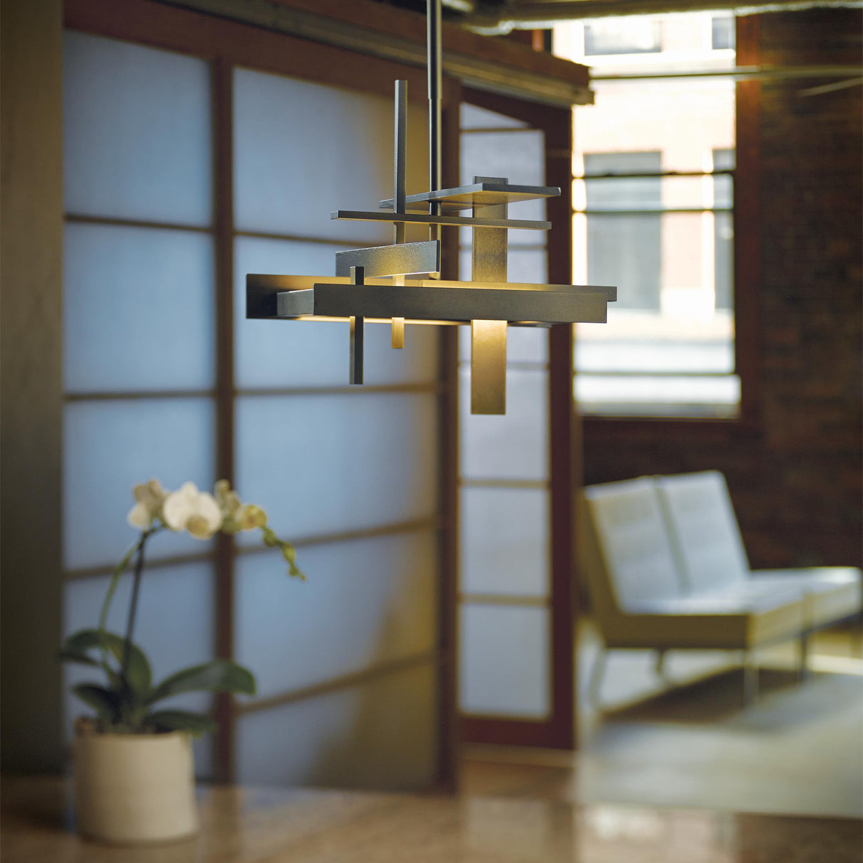 Hubbardton Forge 2015 Dark Smoke Multi Planar Small LED Pendant