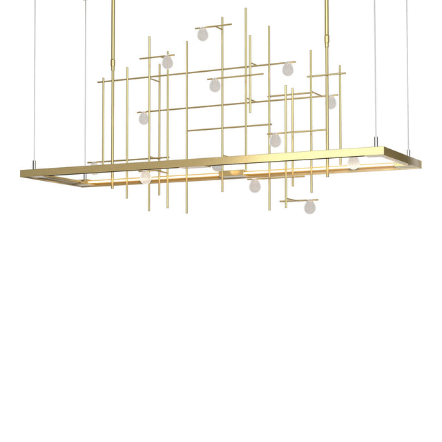 Hubbardton Forge 2016 Modern Brass Clear Bubble Glass (YG) Short Spring LED Pendant