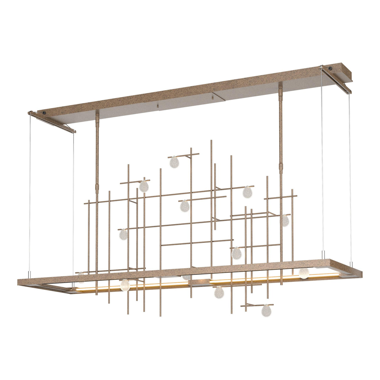Hubbardton Forge 2016 Bronze Clear Bubble Glass (YG) Standard Spring LED Pendant