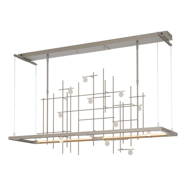 Hubbardton Forge 2016 Dark Smoke Clear Bubble Glass (YG) Standard Spring LED Pendant