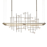 Hubbardton Forge 2016 Dark Smoke Clear Bubble Glass (YG) Standard Spring LED Pendant