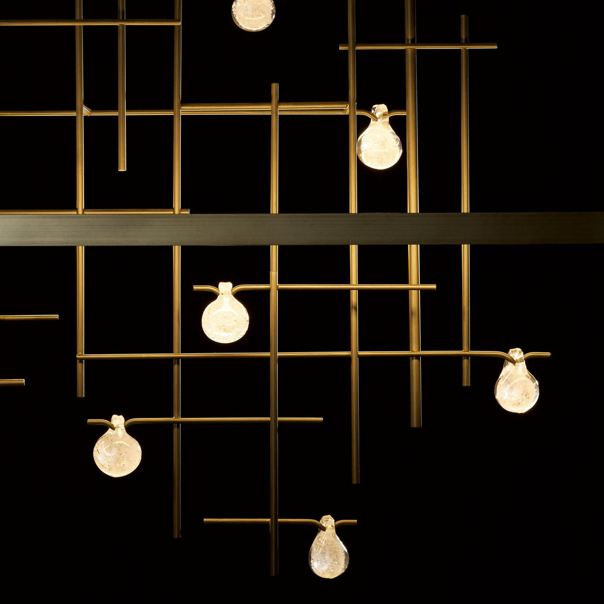 Hubbardton Forge 2016 Dark Smoke Clear Bubble Glass (YG) Standard Spring LED Pendant