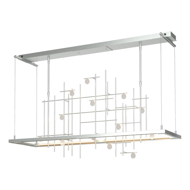 Hubbardton Forge 2016 Vintage Platinum Clear Bubble Glass (YG) Standard Spring LED Pendant