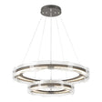 Hubbardton Forge 2018 Natural Iron Clear Glass (ZM) Standard Solstice LED Tiered Pendant