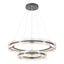 Hubbardton Forge 2018 Natural Iron Clear Glass (ZM) Standard Solstice LED Tiered Pendant