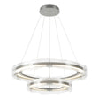 Hubbardton Forge 2018 Vintage Platinum Clear Glass (ZM) Standard Solstice LED Tiered Pendant