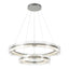 Hubbardton Forge 2018 Vintage Platinum Clear Glass (ZM) Standard Solstice LED Tiered Pendant