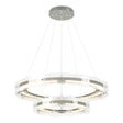 Hubbardton Forge 2018 Sterling Clear Glass (ZM) Standard Solstice LED Tiered Pendant