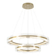 Hubbardton Forge 2018 Modern Brass Clear Glass (ZM) Standard Solstice LED Tiered Pendant