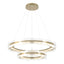 Hubbardton Forge 2018 Modern Brass Clear Glass (ZM) Standard Solstice LED Tiered Pendant