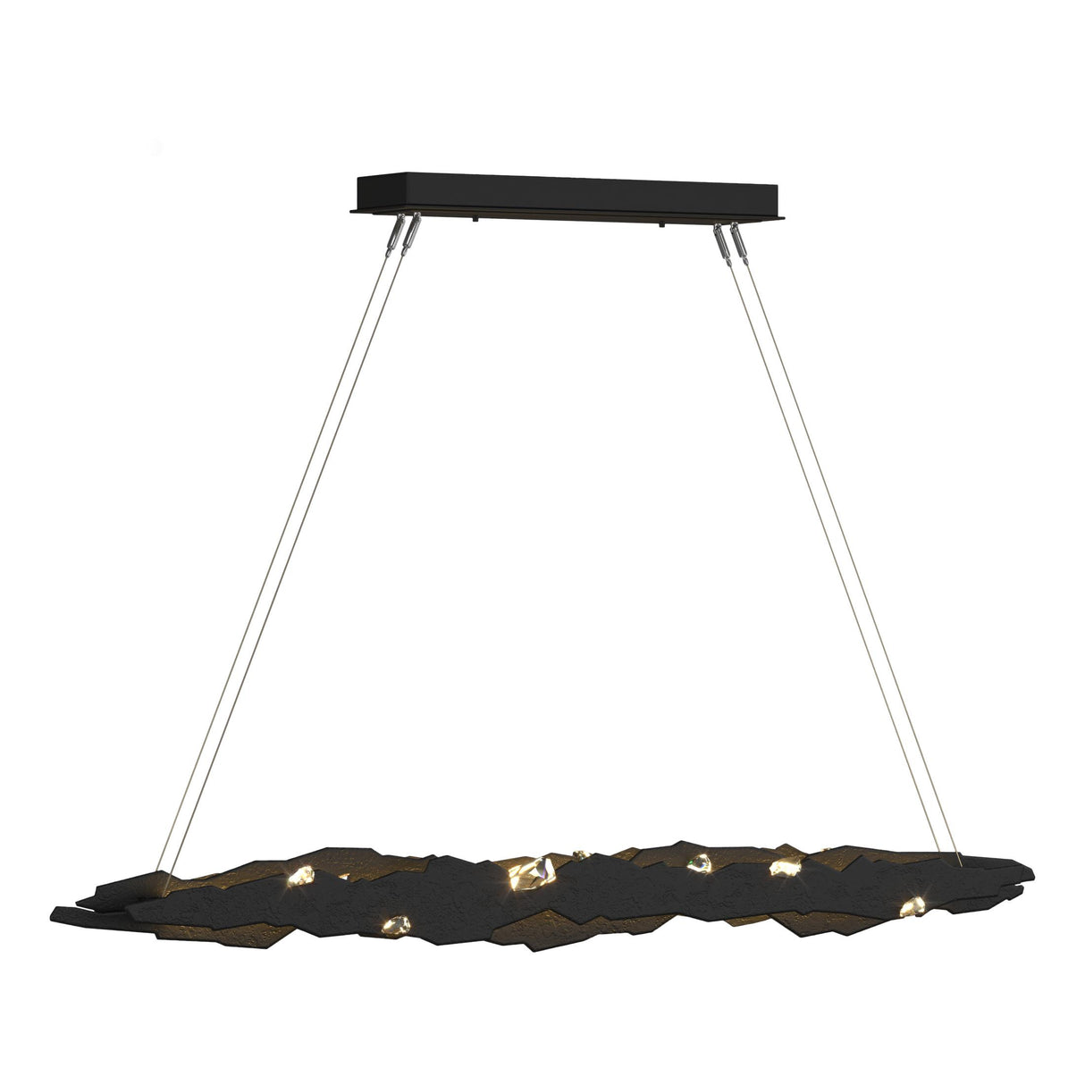 Hubbardton Forge 2018 Black Crystal Standard Trove LED Pendant