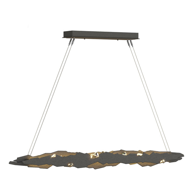 Hubbardton Forge 2018 Natural Iron Crystal Standard Trove LED Pendant
