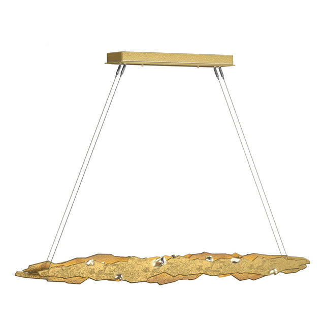 Hubbardton Forge 2018 Modern Brass Crystal Standard Trove LED Pendant